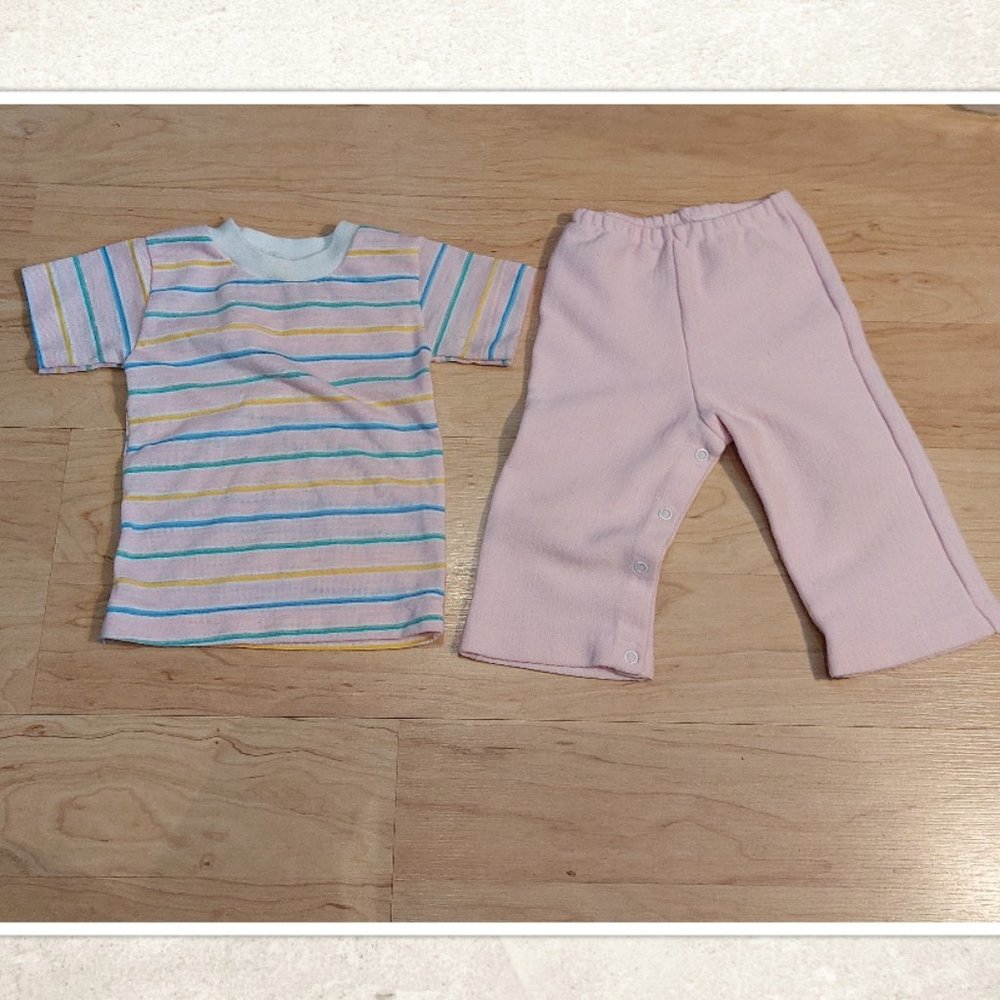 Vtg Baby Girl T-shirt and Pants size 3 months